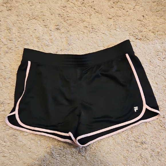 Fila Black Athletic Shorts with Pink Accents XL - Picture 1 of 3